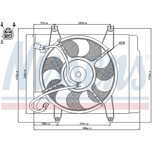 Ventilátor chladenia motora 85345 /NISSENS/ - obr. 5