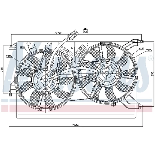Ventilátor chladenia motora NISSENS 85523