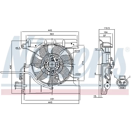 Ventilátor chladenia motora 85939 /NISSENS/ - obr. 5