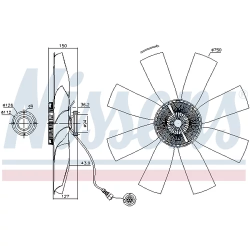 Spojka ventilátora chladenia 86027 /NISSENS/ - obr. 5