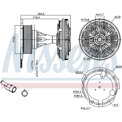 Spojka ventilátora chladenia 86126 /NISSENS/ - obr. 6