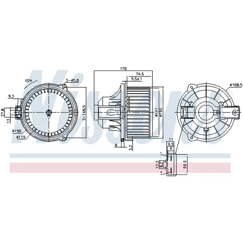 Vnútorný ventilátor 87548 /NISSENS/ - obr. 5