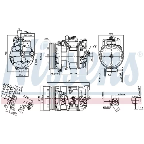 Kompresor klimatizácie 890294 /NISSENS/ - obr. 6