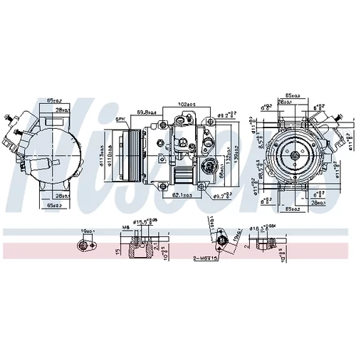 Kompresor klimatizácie 890631 /NISSENS/ - obr. 6