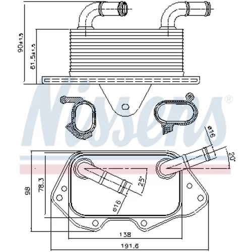Chladič motorového oleja 90662 /NISSENS/ - obr. 5