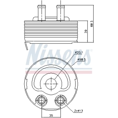 Chladič motorového oleja 90719 /NISSENS/ - obr. 6