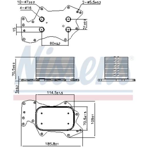 Chladič motorového oleja 90910 /NISSENS/ - obr. 4