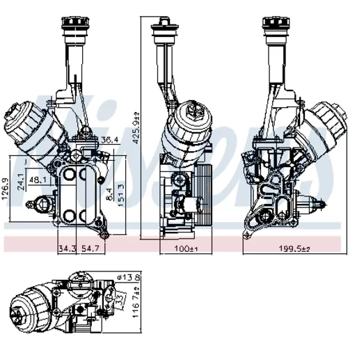 Chladič motorového oleja 90928 /NISSENS/ - obr. 5
