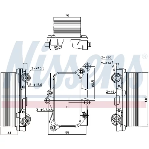 Chladič oleja automatickej prevodovky 91226 /NISSENS/ - obr. 4