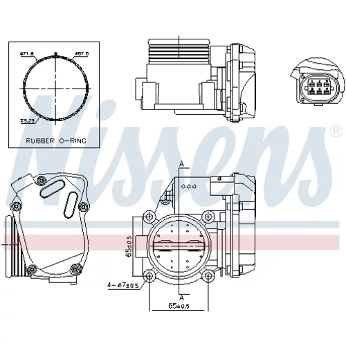 Hrdlo škrtiacej klapky 955041 /NISSENS/ - obr. 5