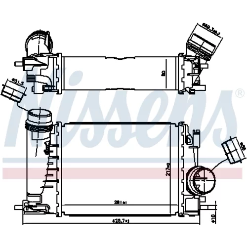 Chladič plniaceho vzduchu 961521 /NISSENS/ - obr. 5