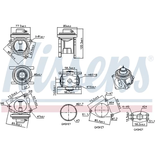 EGR ventil 98173 /NISSENS/ - obr. 5