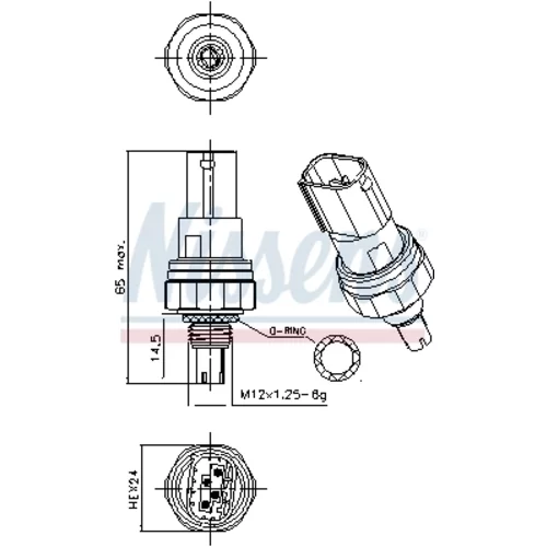 Tlakový spínač klimatizácie 301080 /NISSENS/ - obr. 5