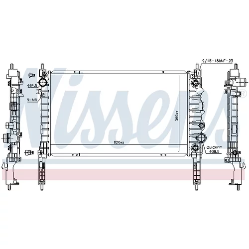 Chladič motora 606053 /NISSENS/ - obr. 5