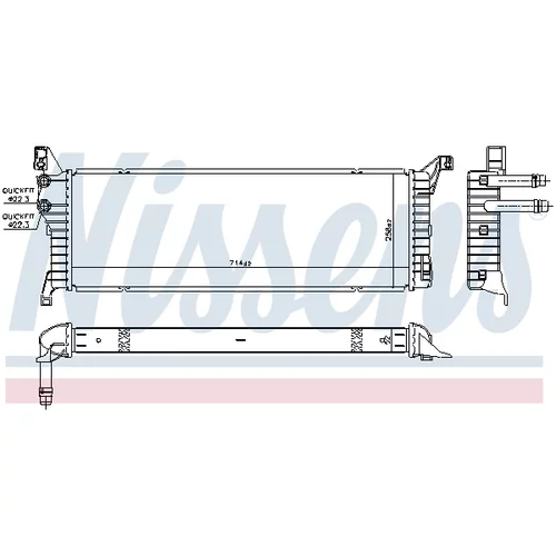 Chladič motora 606087 /NISSENS/ - obr. 2