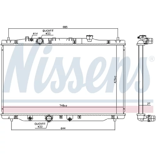 Chladič motora 606522 /NISSENS/ - obr. 4
