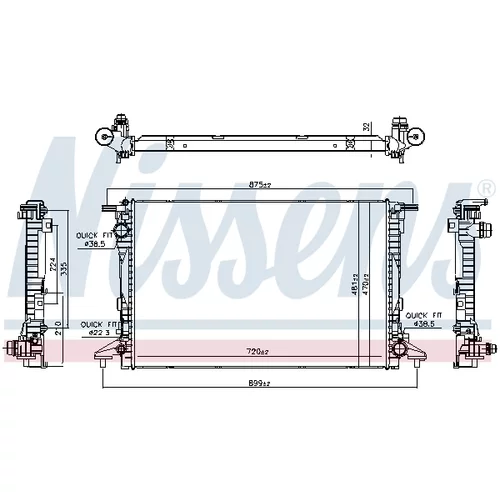 Chladič motora 606578 /NISSENS/ - obr. 1