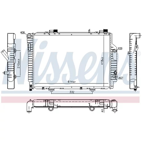 Chladič motora 62522 /NISSENS/ - obr. 4