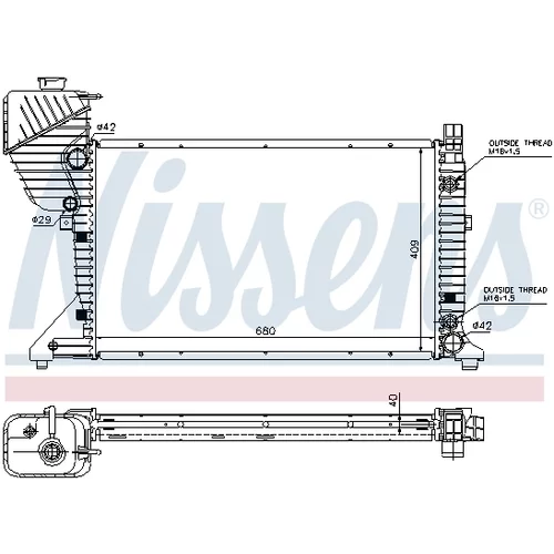 Chladič motora 62597A /NISSENS/ - obr. 5