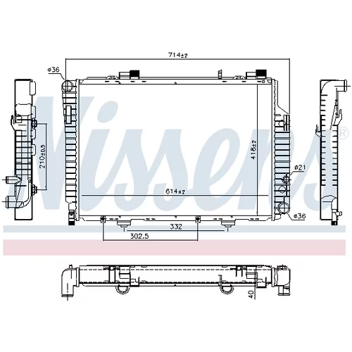 Chladič motora 62618 /NISSENS/ - obr. 4