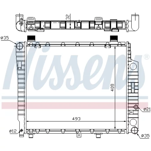 Chladič motora 62754A /NISSENS/ - obr. 4