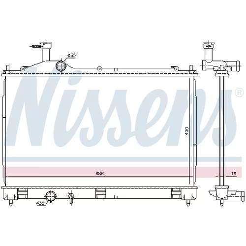 Chladič motora 628967 /NISSENS/ - obr. 4