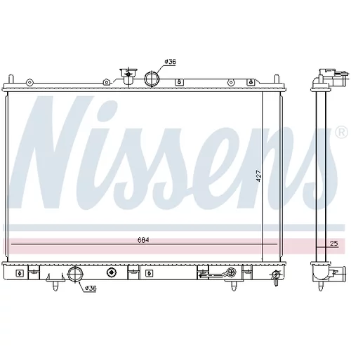 Chladič motora 628973 /NISSENS/ - obr. 4