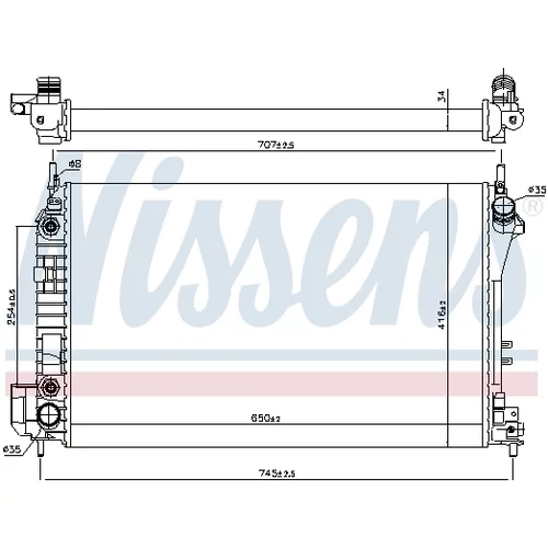 Chladič motora 63023 /NISSENS/ - obr. 4