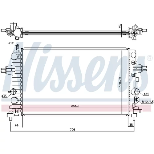 Chladič motora 63028A /NISSENS/ - obr. 5