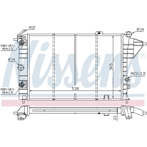 Chladič motora 630551 /NISSENS/ - obr. 5