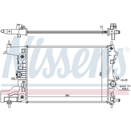 Chladič motora 630729 /NISSENS/ - obr. 4