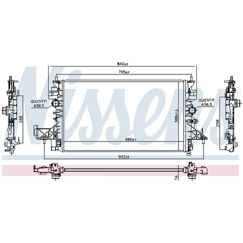 Chladič motora 630798 /NISSENS/ - obr. 4