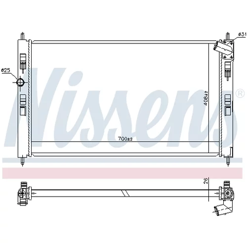 Chladič motora 636032 /NISSENS/ - obr. 4