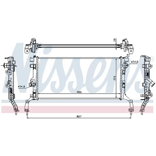 Chladič motora 637604 /NISSENS/ - obr. 4