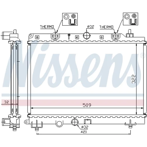 Chladič motora 64304A /NISSENS/ - obr. 5