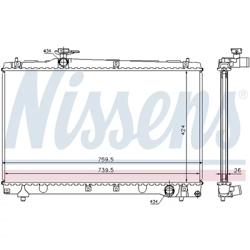 Chladič motora 64670A /NISSENS/ - obr. 6