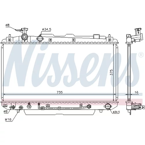 Chladič motora 646852 /NISSENS/ - obr. 4