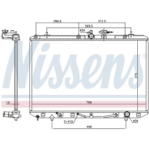 Chladič motora 646927 /NISSENS/ - obr. 4
