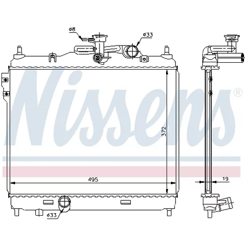 Chladič motora 67048 /NISSENS/ - obr. 4