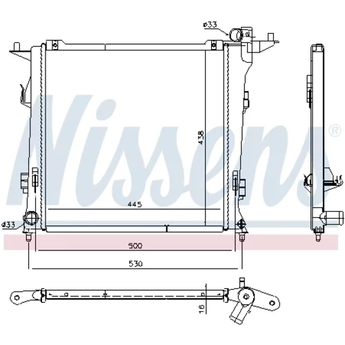 Chladič motora 675032 /NISSENS/ - obr. 4