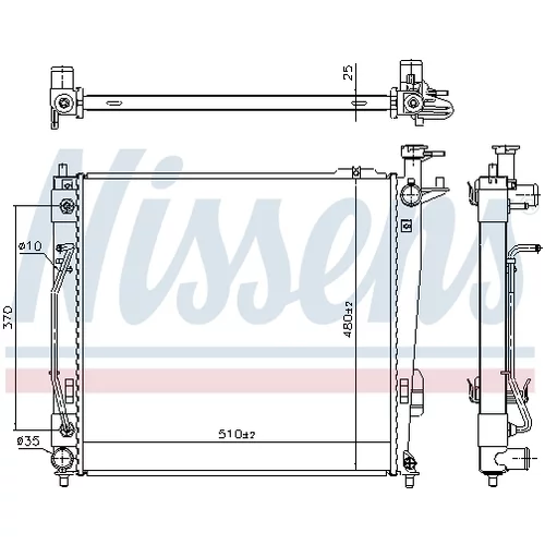 Chladič motora 675046 /NISSENS/ - obr. 6