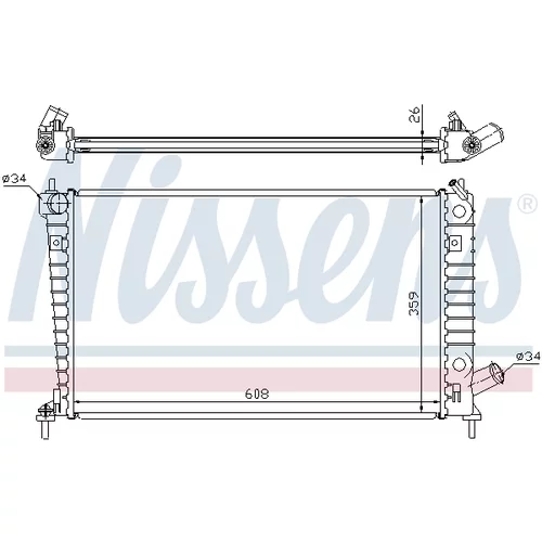 Chladič motora 68004A /NISSENS/ - obr. 5