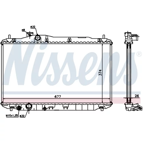 Chladič motora 68134A /NISSENS/ - obr. 5