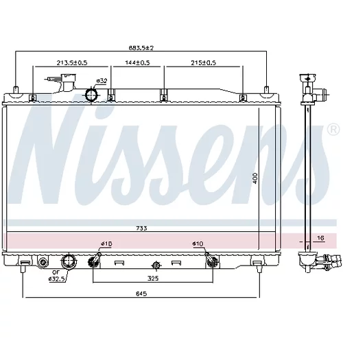 Chladič motora 681405 /NISSENS/ - obr. 4