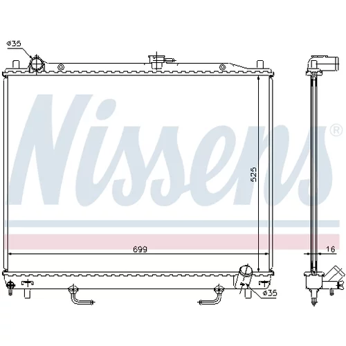 Chladič motora 68181A /NISSENS/ - obr. 7