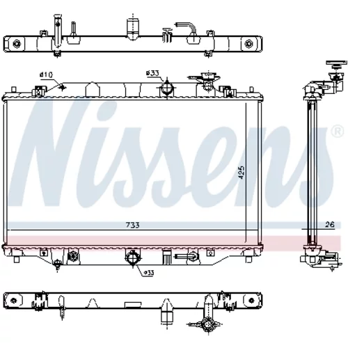 Chladič motora 68533 /NISSENS/ - obr. 5