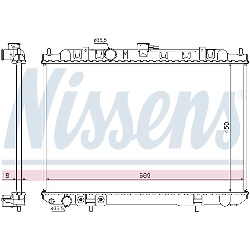 Chladič motora 68704 /NISSENS/ - obr. 5