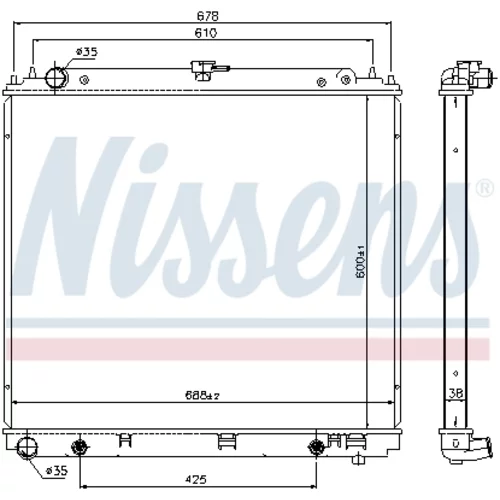 Chladič motora 68717 /NISSENS/ - obr. 5