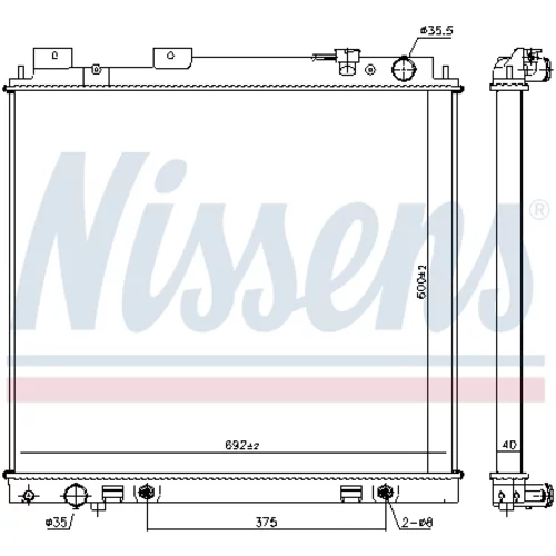 Chladič motora 68744 /NISSENS/ - obr. 5