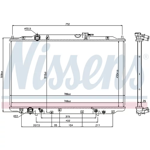 Chladič motora 69477 /NISSENS/ - obr. 4